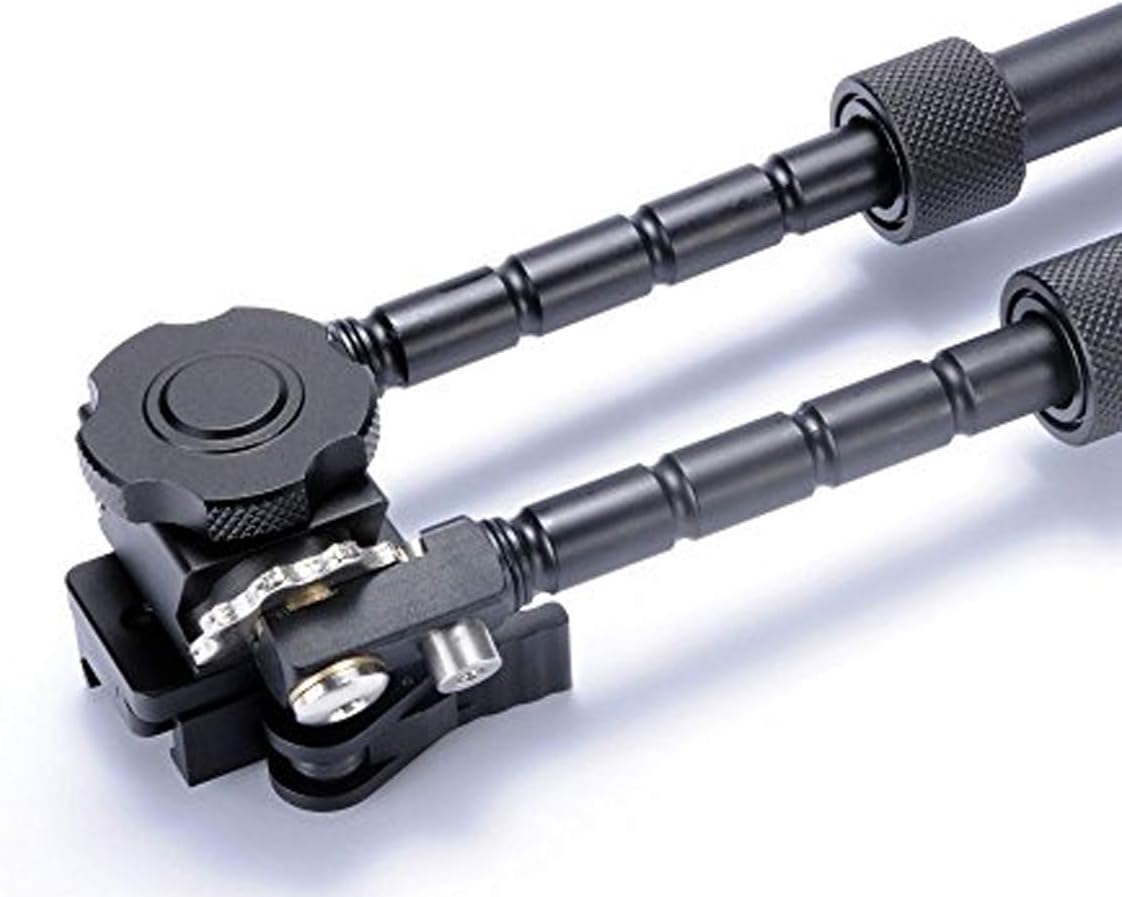 GOTICAL Mlok Bipod for Rifles | Rotated 360 Degrees with 5 Locking Positions | 6.5 to 9 Inch Height Folding Adjustable Hunting Bipod Fit for Mlok Rail (Black - 1)