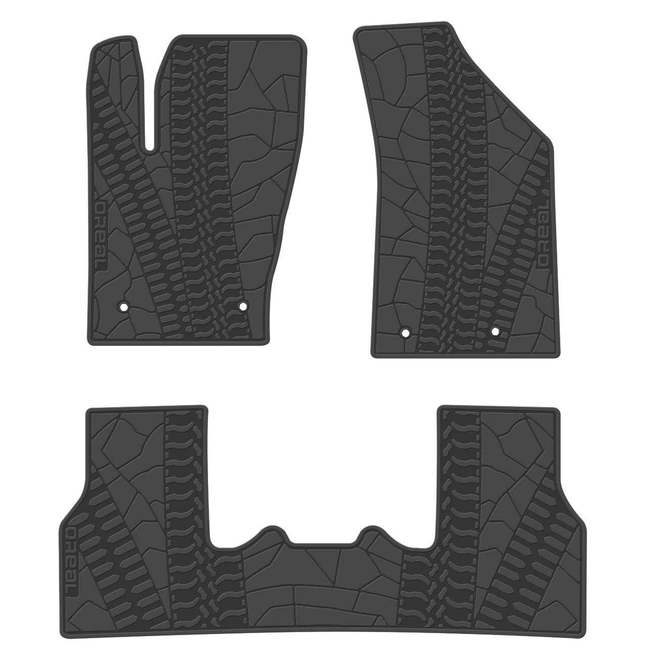 biosp Car Floor Mats for Jeep Compass 2017 2018 2019 Front and Rear
