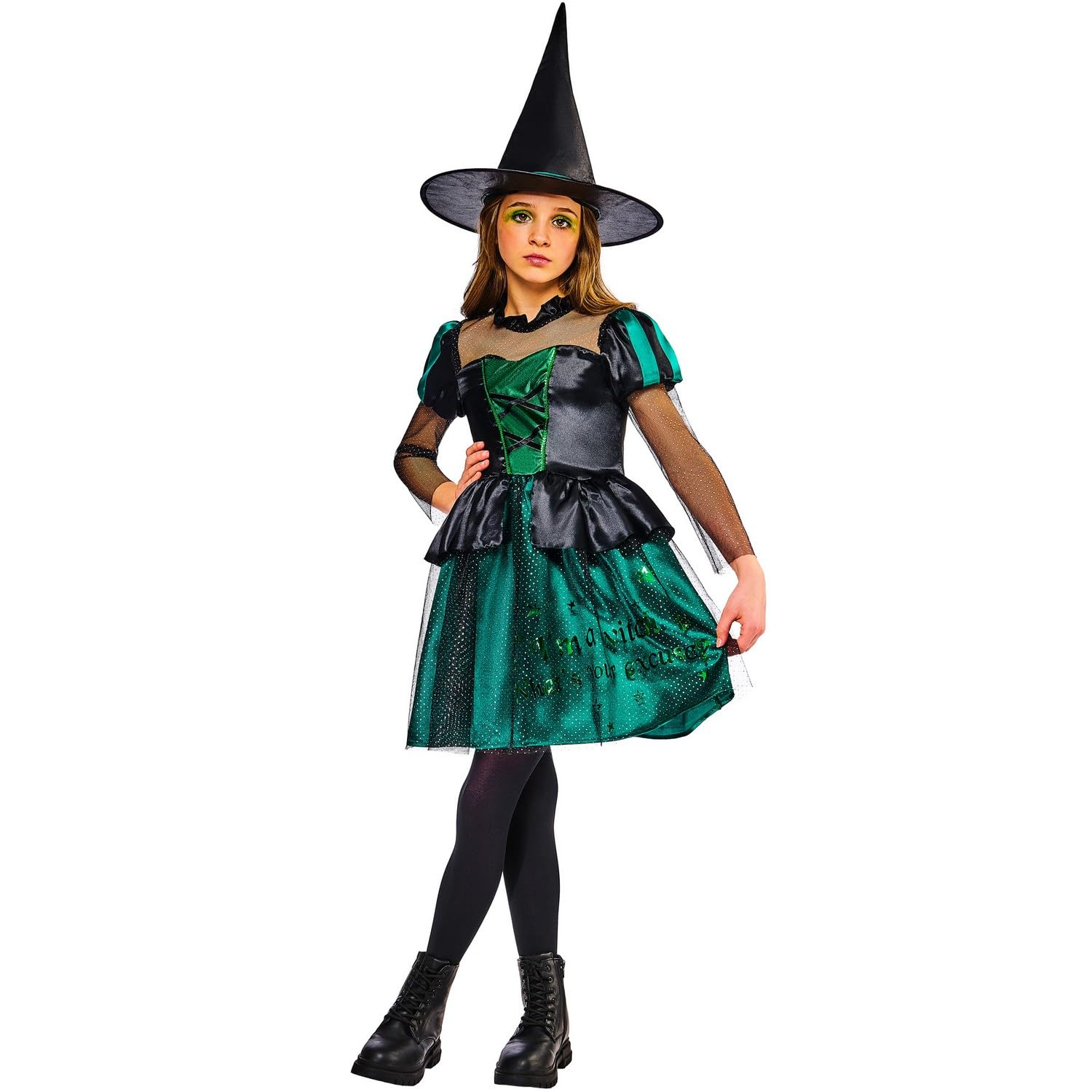 Rubies Oficjalny kostium WB Czarodzieje z krainy Oz Wicked Witch of the West, przebranie dla dzieci, rozmiar 7-8 lat