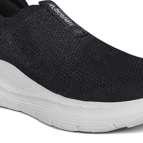 Image of Action | Athleo | WALKER-113 | Men's | Slip-On | Walking | Shoe | Breathable | Flexible | Lightweight | Comfortable | Sports | Shoes