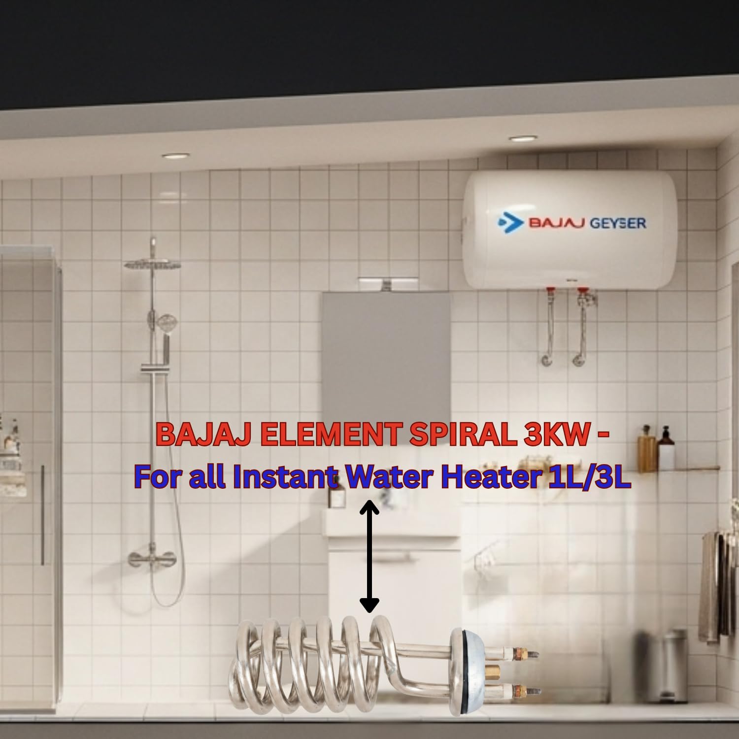 Bajaj Water Heater Heating Element - 3KW Replacement -6