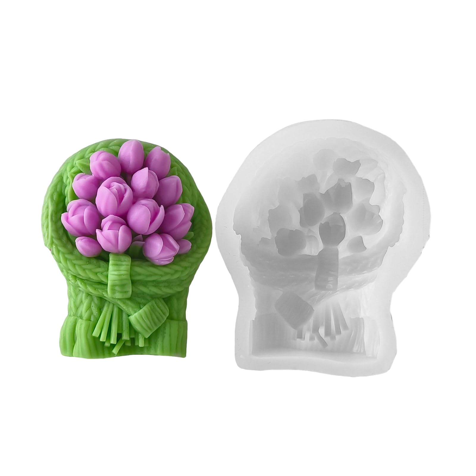 NEWFT Versatile Sturdy Silicone Candle Holder Mould Elegant Designs Home Accessory for Craft Enthusiasts and Artistics