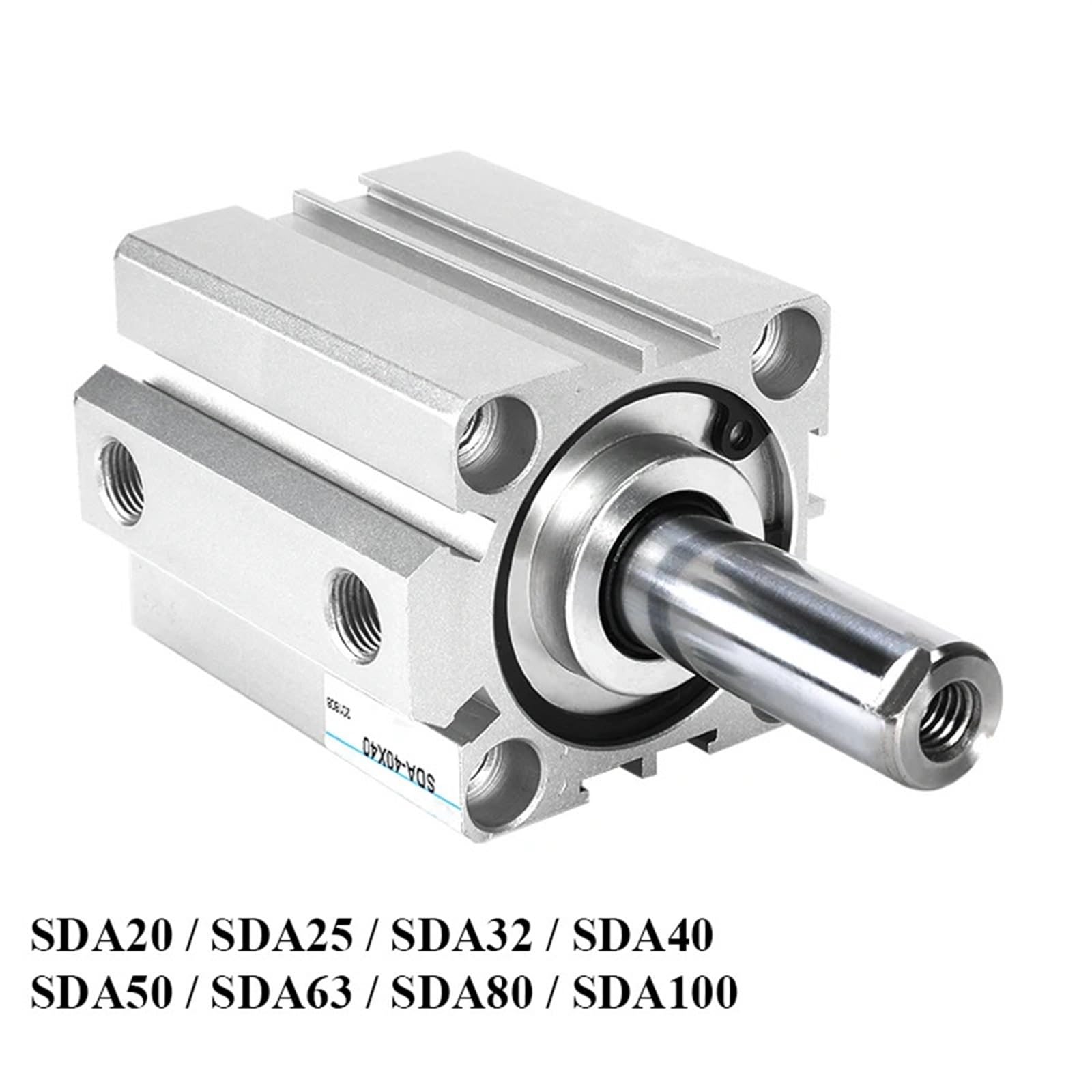 SDA16/20 Cilindri pneumatici compatti ad aria compressa a doppio effetto con corsa da 5 mm a 100 mm, 1 pezzo(Stroke 15mm,SDA16(Bore 16mm))