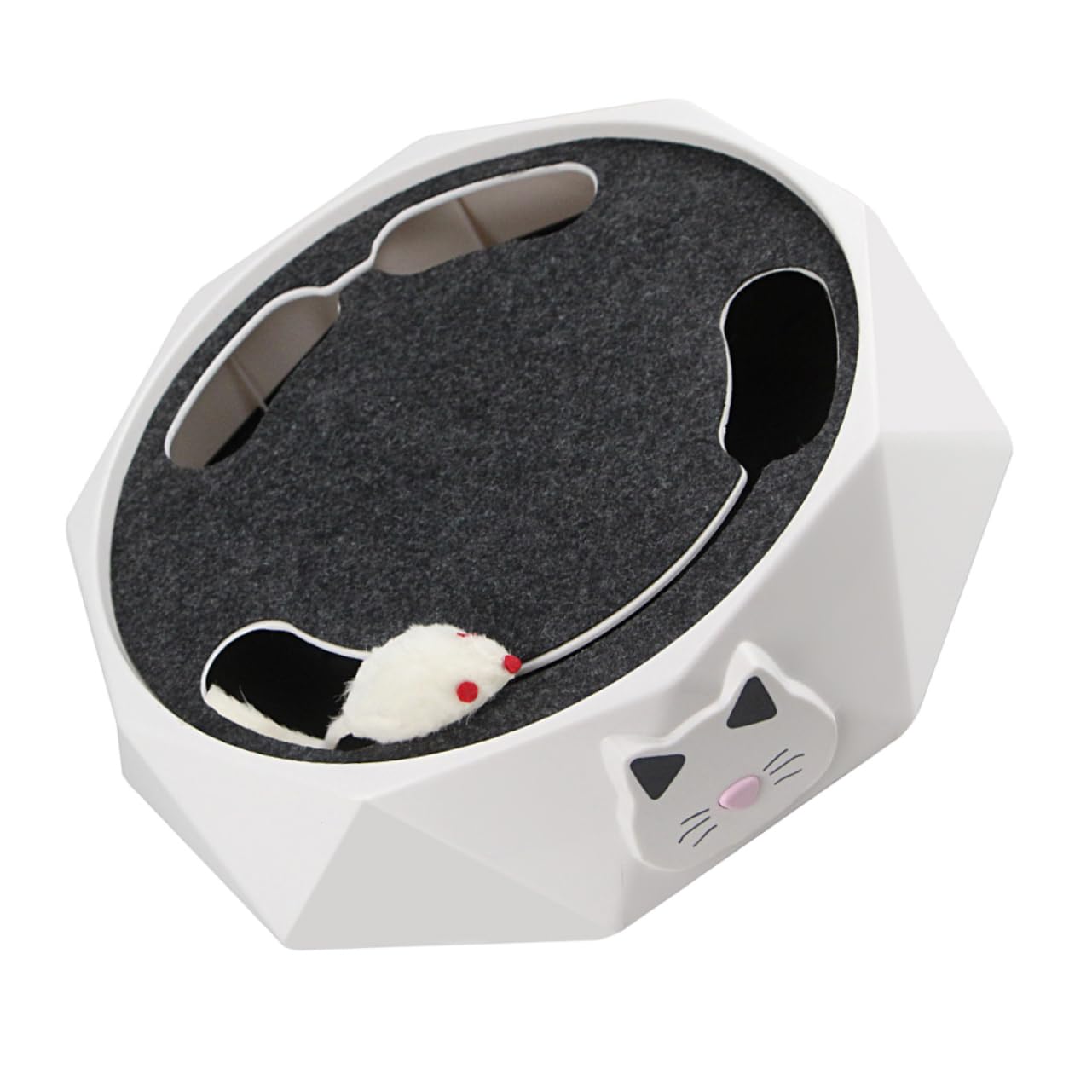 SUPVOX Souris Électronique Interactive pour Chat, Jouet Cache-Cache Blanc | Abs, Fonctionne 3 Piles Aa, Format Portable, Expérience de Chasse Simulée