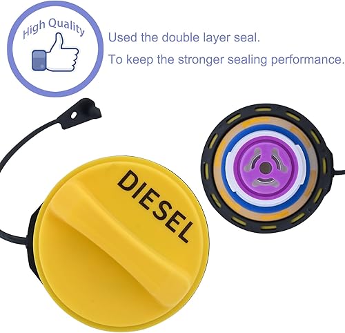 Miniatura 3 de Tapa de gasolina, repuesto de tapa de llenado de combustible para LR053666C2Z32584 compatible con Land Rover Defender Discovery Evoque L405