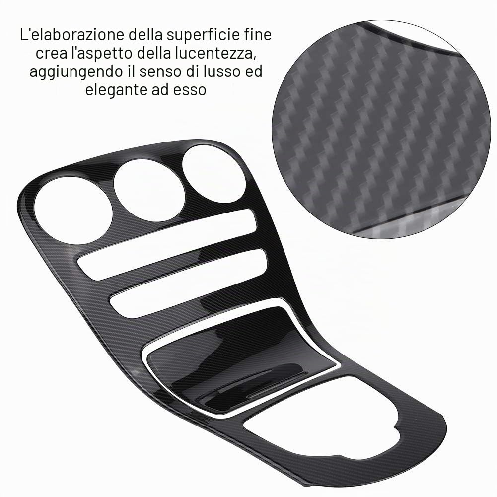 Qiilu adesivo consolle mercedes c w205, ABS Pannello per console centrale in plastica per W205/Classe GLC W253 15-18