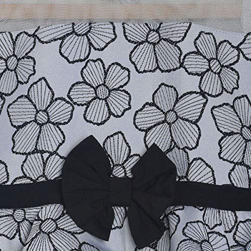 Image of miniklub Baby Round Neck Sleeveless Woven Cotton Dress (Black Color)