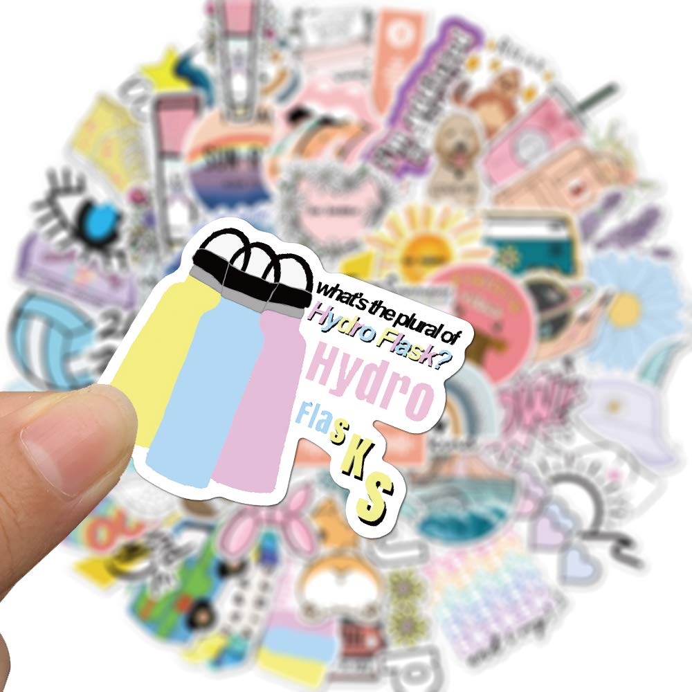 Pink Stickers for Water Bottles,Cute Vsco Vinyl Laptop Stickers