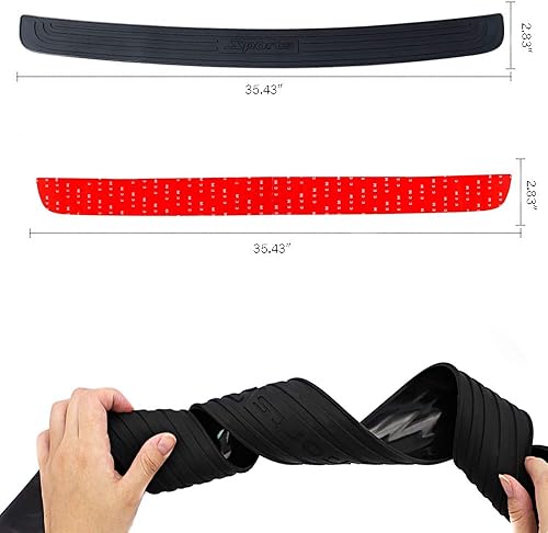 Miniatura 5 de Tira protectora de goma para parachoques trasero de automóvil, antiarañazos, anticolisión, protección para puerta de maletero de automóvil,