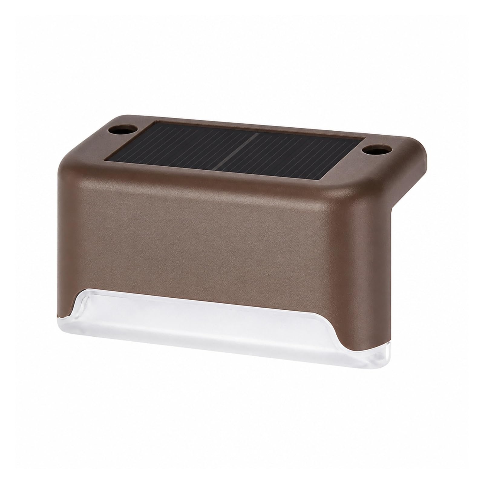 AMRTTWY In Ground Lights, Solar Deck Lights Outdoor LED Fence Step Lamp(Brown Shell-Warm,8Pcs)