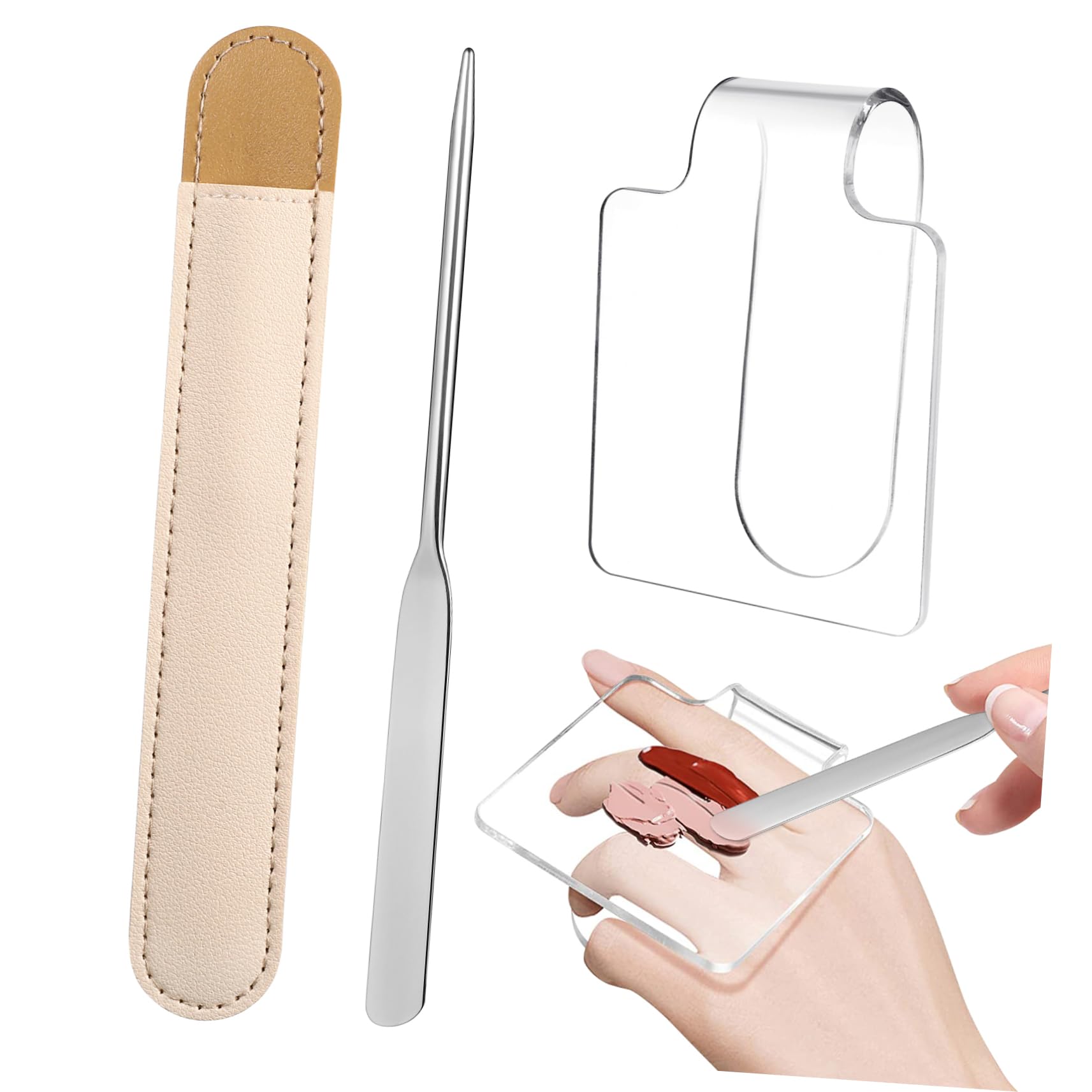 TOVINANNA Foundation Palette for Mixing Makeup Palette with Spatula Storage Bag Ideal for Makeup Lovers Artists