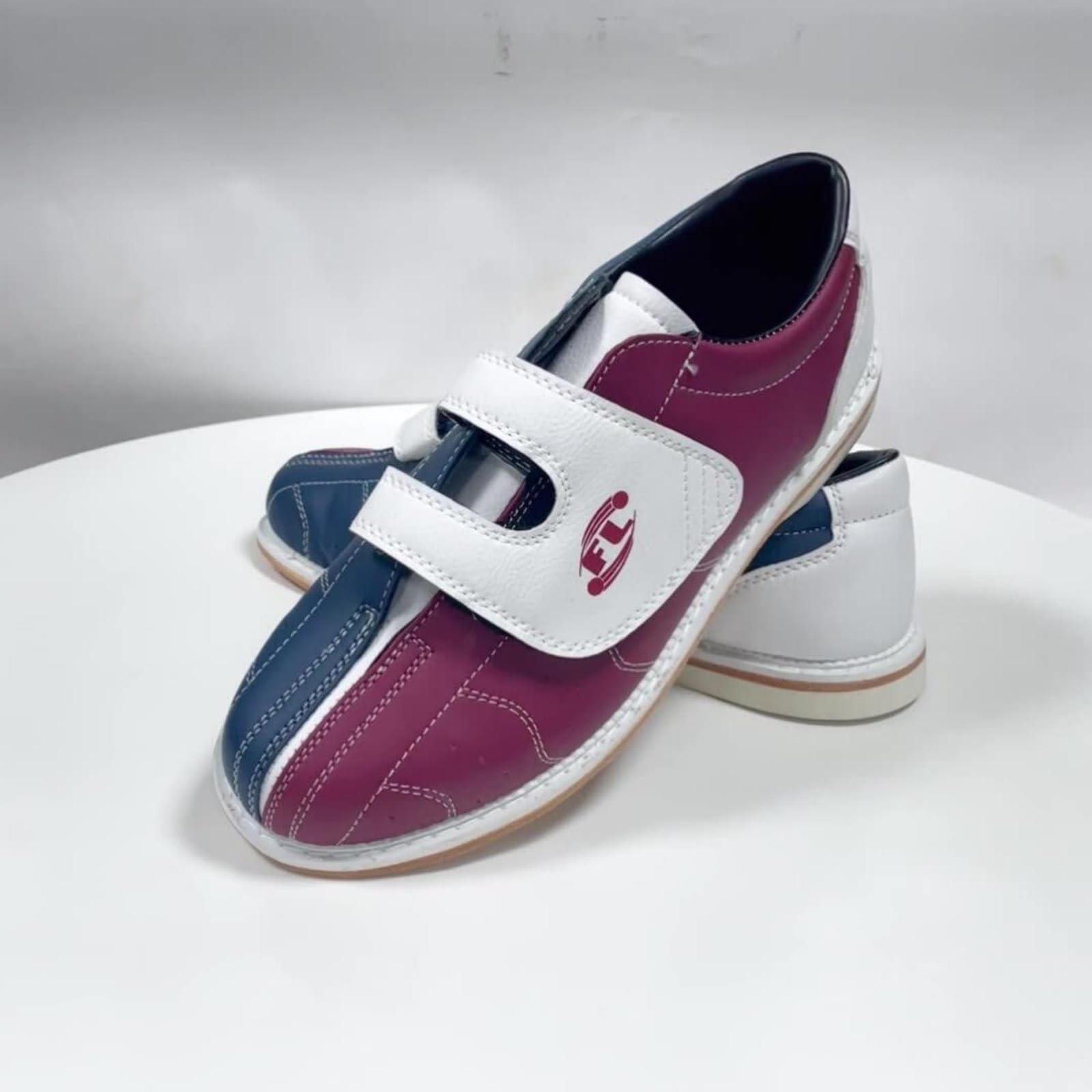 JiuQing Herren Bowlingschuhe Mit Atmungsaktivem Leder Obermaterial Und Rutschfesten Sohlen Für Links Und Rechtshänder Damen Und Kinder Bowlingtraining
