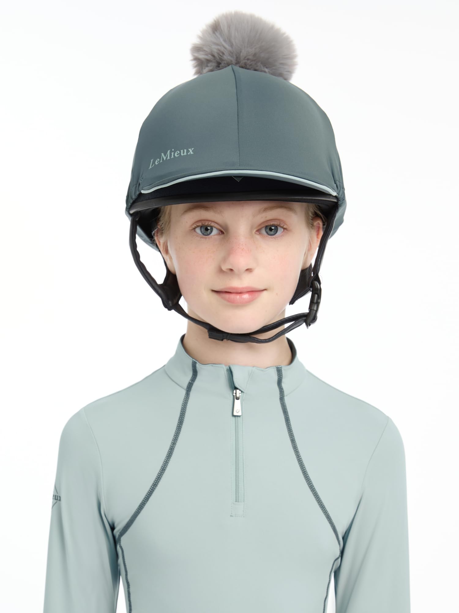 LeMieux Pippa Hat Silk Petrol, One Size
