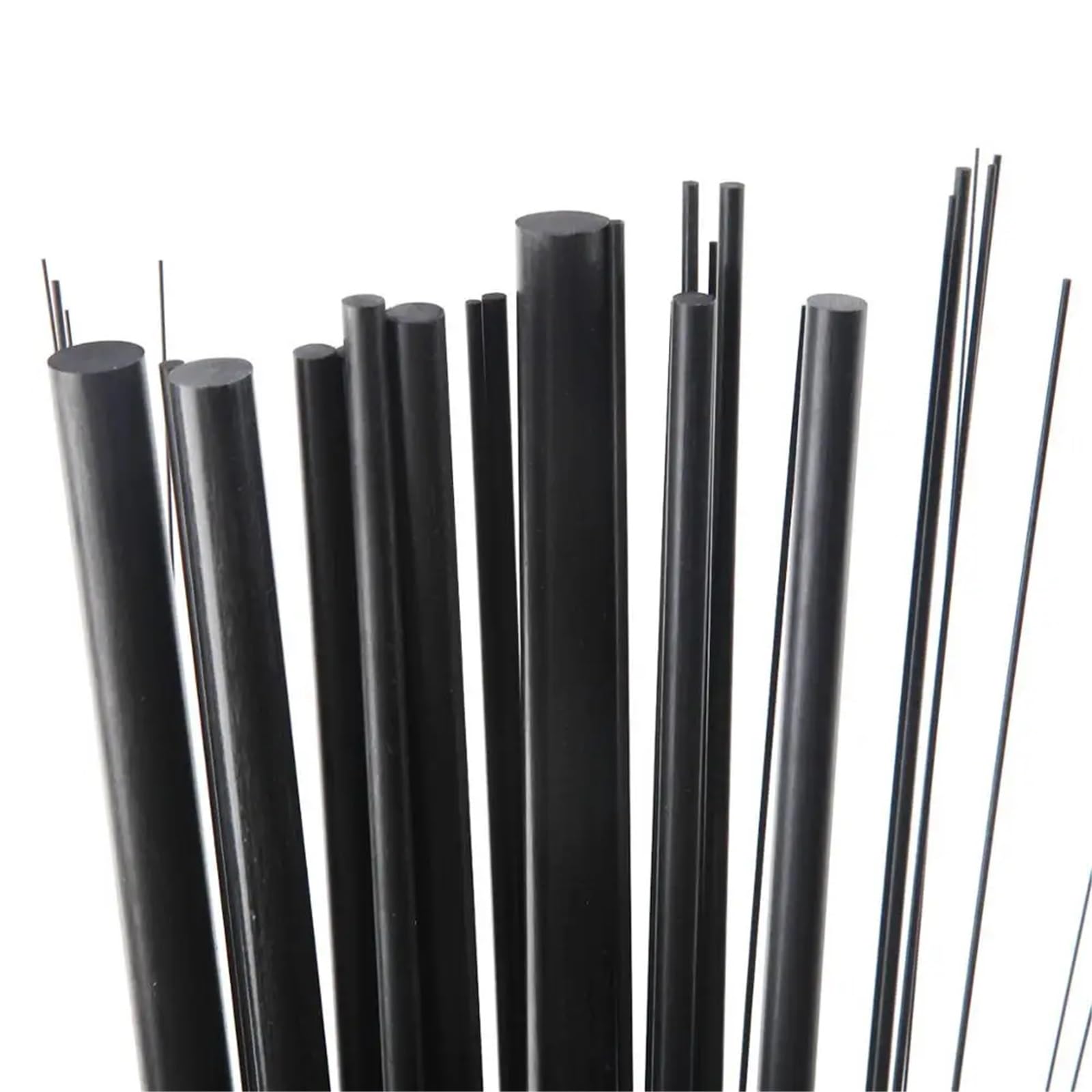 Lot de 5 ou 10 tiges Rondes Solides en Carbone universelles, diamètre: 1mm, 2mm, 3mm, 4mm, 5mm, 6mm, 7mm, 8mm, 11mm, 12mm, Longueur: 500mm, compatibles avec Les Accessoires de Jouets.(4.5mm x 10pcs)