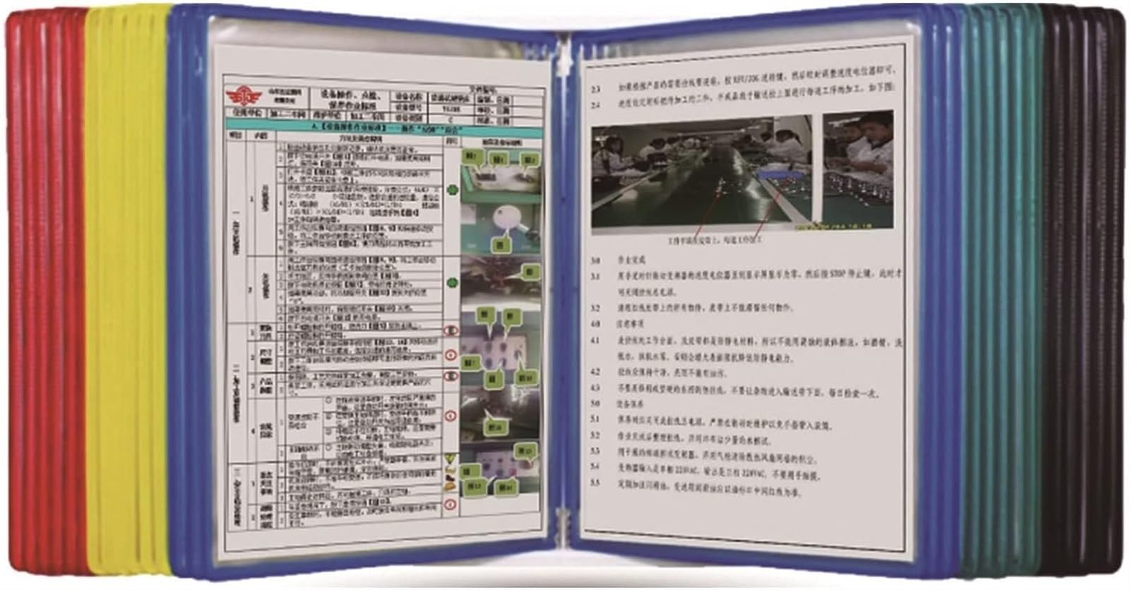 noxozoqm Wall-Mounted Display, 30-Page Folder, Used To Display A4 Size Catalogs/Workshop Files/menus(Color:F)