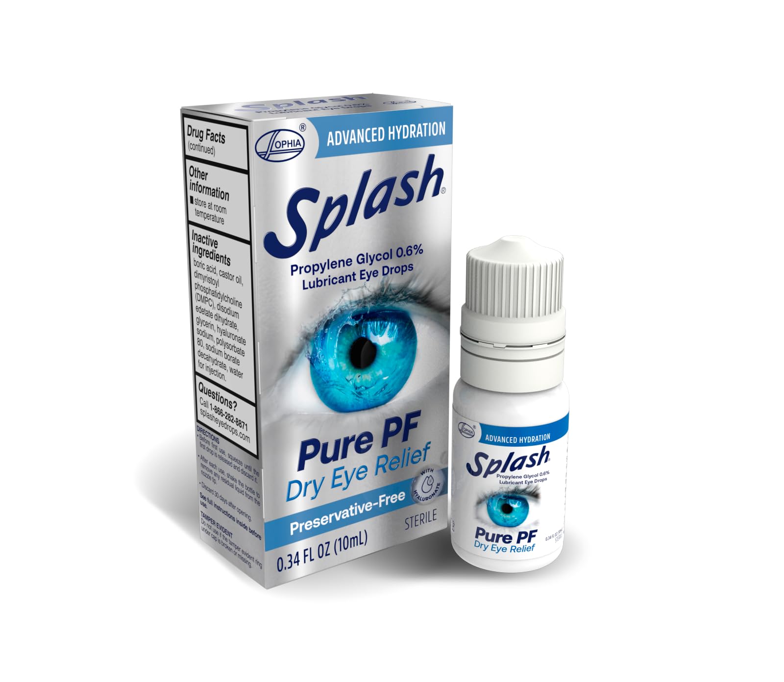 Splash Pure PF Preservative-Free Lubricating Eye Drops for Dry Eyes, Advanced Hydration with Hyaluronate, Smooth, Comfortable Feel, Multi-Dose Bottle (10mL) (Pack of 1) — Amazon image 6