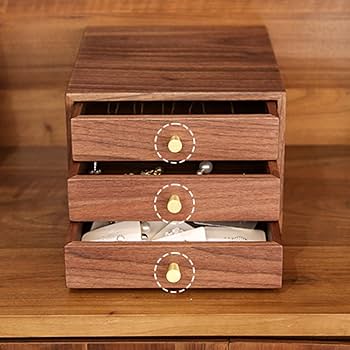 ①mページ Amazon.co.jp: MJKQ9 収納ボックス 木製 卓上収納 引き出し 多