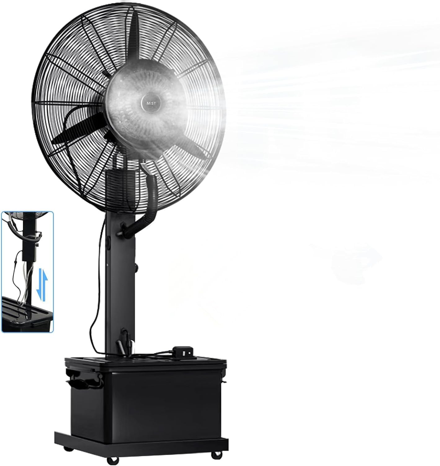 Amazon | 屋外扇風機 業務用 工業用 大型水冷ミストファン 超強力全銅