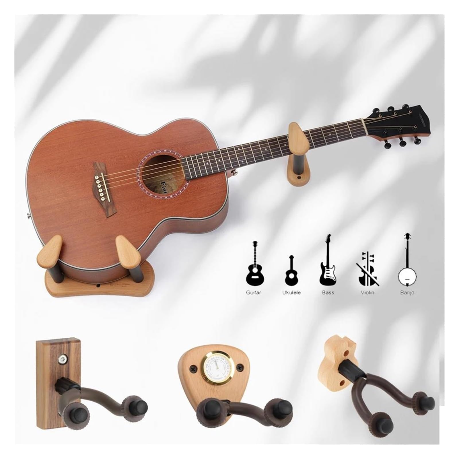 Supporto Per Gancio Antiscivolo Per Chitarra Da Parete Da 3/4 Ukulele Violino Basso Accessori Accessori Per Violino(10)