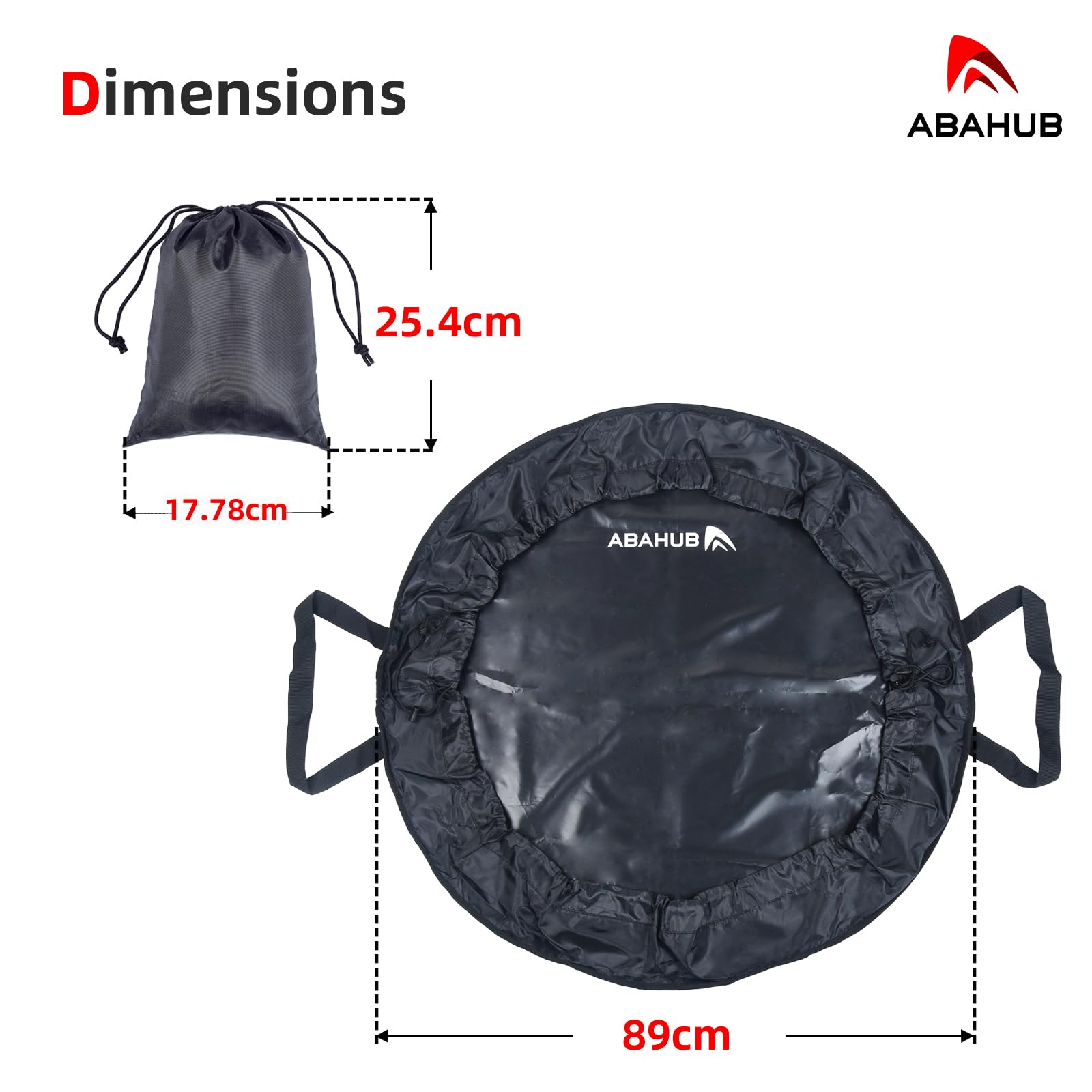 Abahub Impermeabile Muta da Sub Tappetino Cambio Rapido,Design 2 in 1 Rimovibile Tappetino Impermeabile Borsa da Spiaggia,Tappetino in Neoprene + Dry Bag,Adatto per Surf, Nuoto e Immersioni