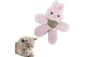 KAWAI Pink Catnip Cat Toy Rabbit Kitten Toys Plush Catnip Kitty Interactive