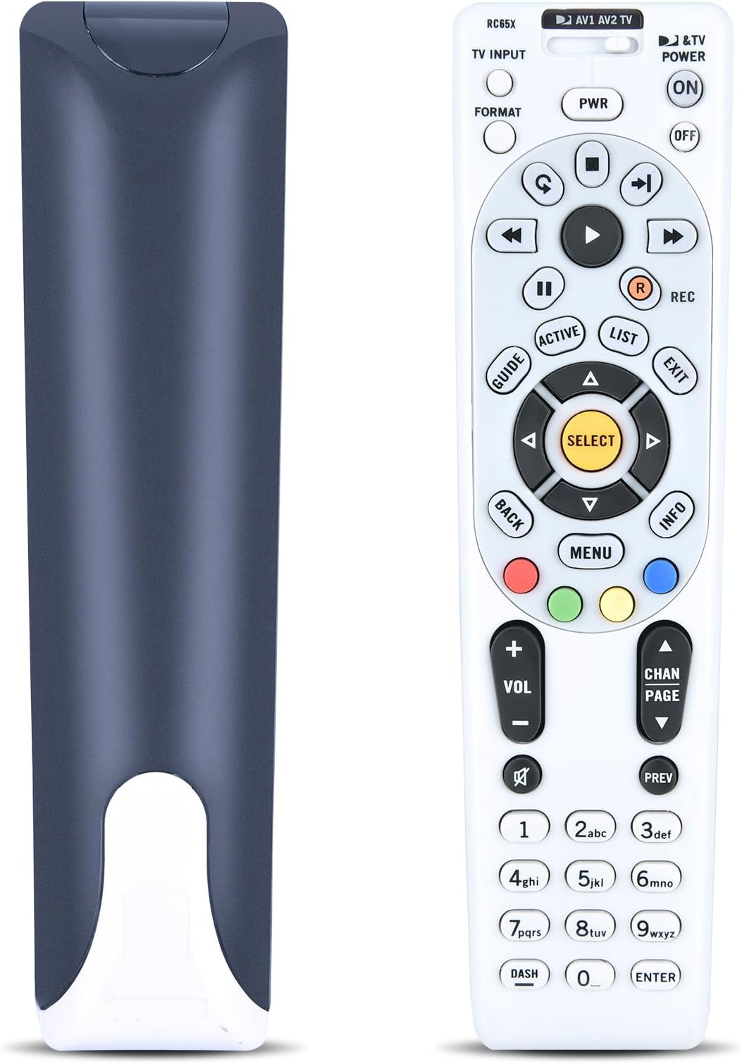 Replacement IR Remote Control for DIRECTV RC65 / RC65X / RC65RX / RC66 / RC66X 4-Device LCD LED HDTV A/V Receiver, Compatible with H20 HR20 H21 HR21 HR22 H23 HR23 H24 HR24 H25 R15 R16 R22 D11 D12