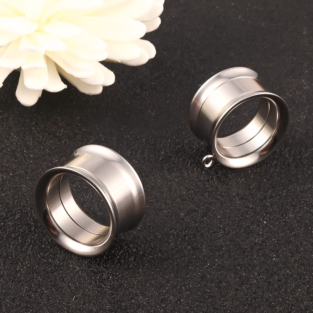 3 Pairs Set DIY Tunnels Plugs Gauges for Ears Piercing Jewelry Black Gold 2g 0g Stainless Steel Ear Dangle Accessories For Women Mens: 10mm(00g) Black-Style II