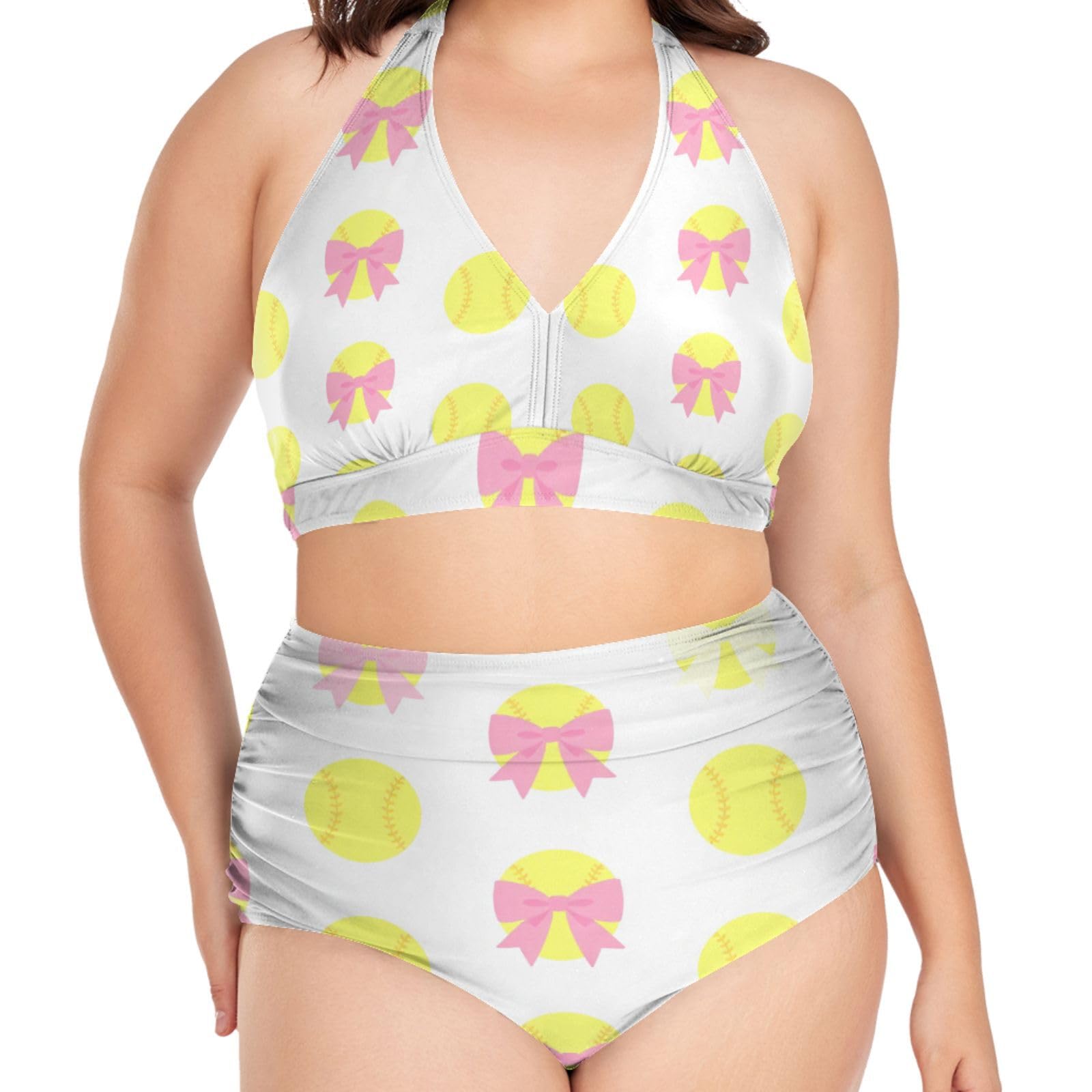 FRODOTGV Curvy Maillot de bain deux pièces pour femme L-4XL