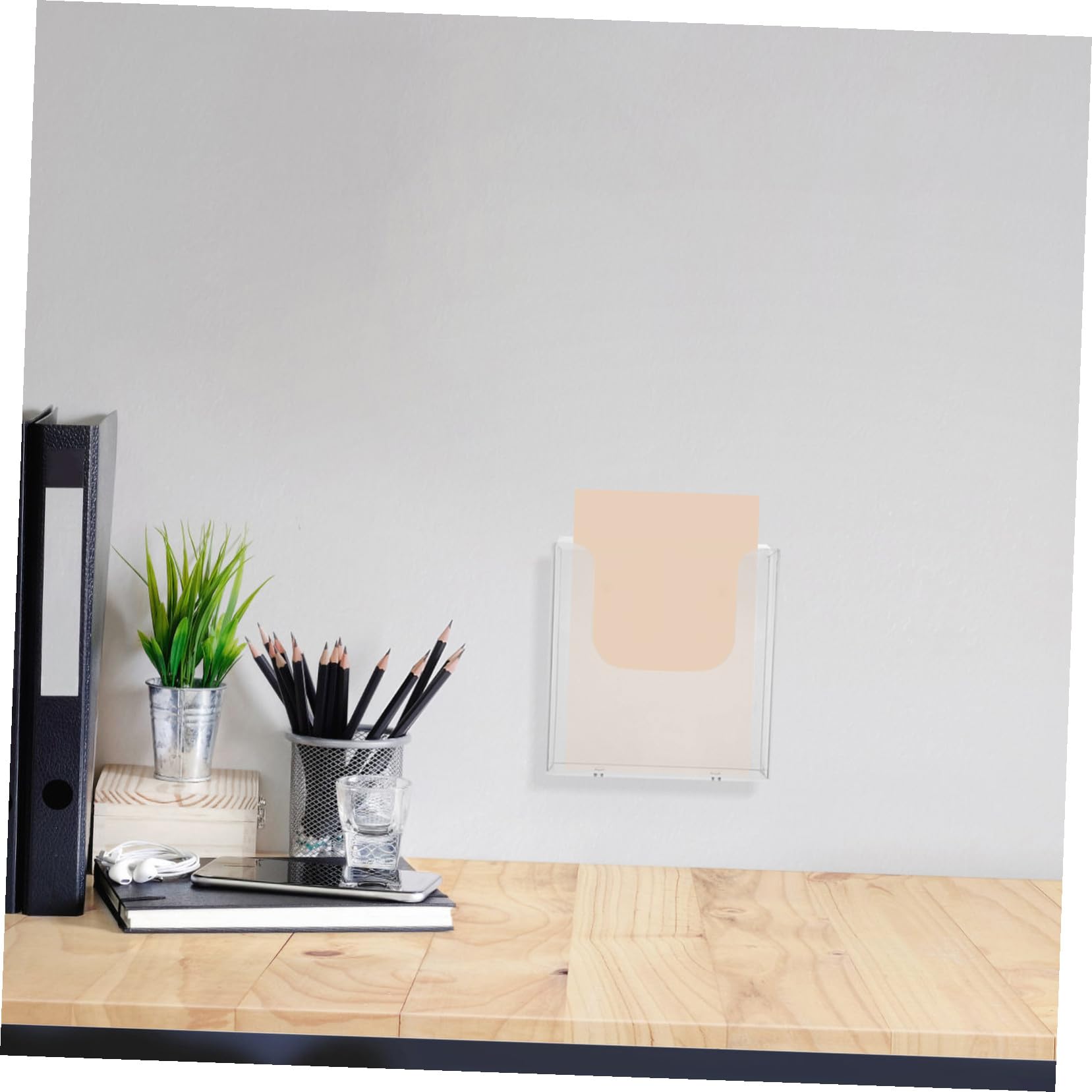 ABOOFAN Porte-Documents Mural en Plastique Classification Claire et Forme à Trous, Organisateur de Documents Moderne pour Bureau, Rangement des Papiers