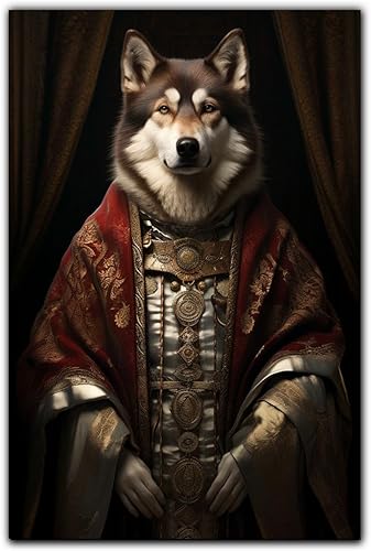 Miniatura 15 de Thuan Chow Chow Retrato de mascota con disfraz real de perro en un disfraz retrato de perro con vestimenta Retrato medieval de mascota retrato