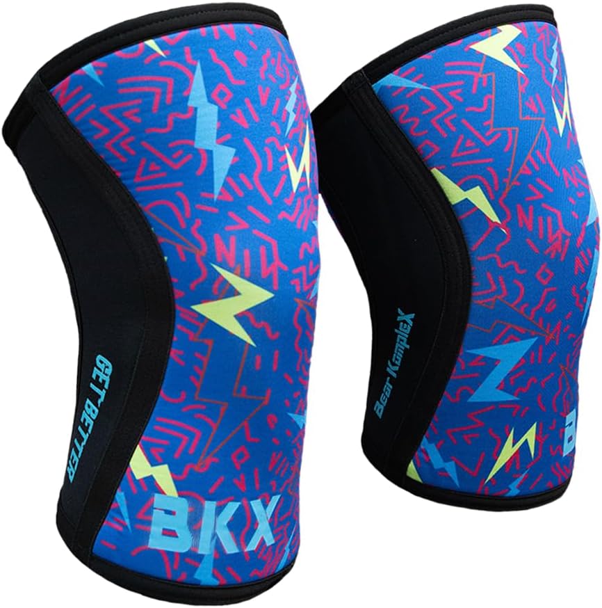 Bear KompleX Knee Sleeves for Men & Women - 5mm/7mm Compression & Heat Retention Neoprene Compression Knee Brace for Weightlifting, Squats & Powerlifting
