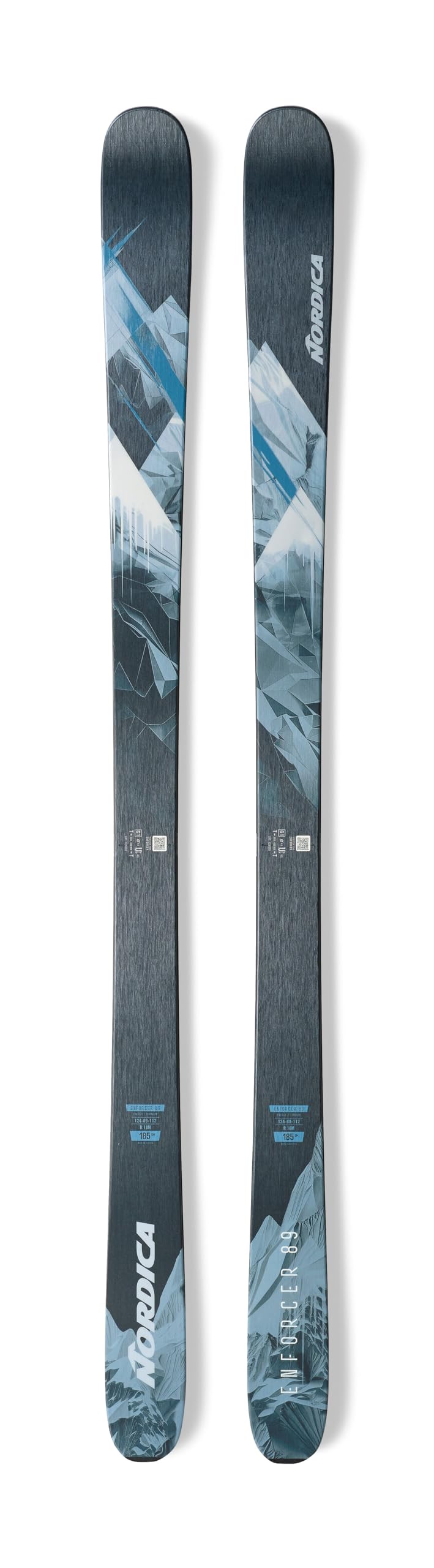 Nordica Enforcer 89 Men's All Mountain Skis (Black/Grey/Blue, 185cm)