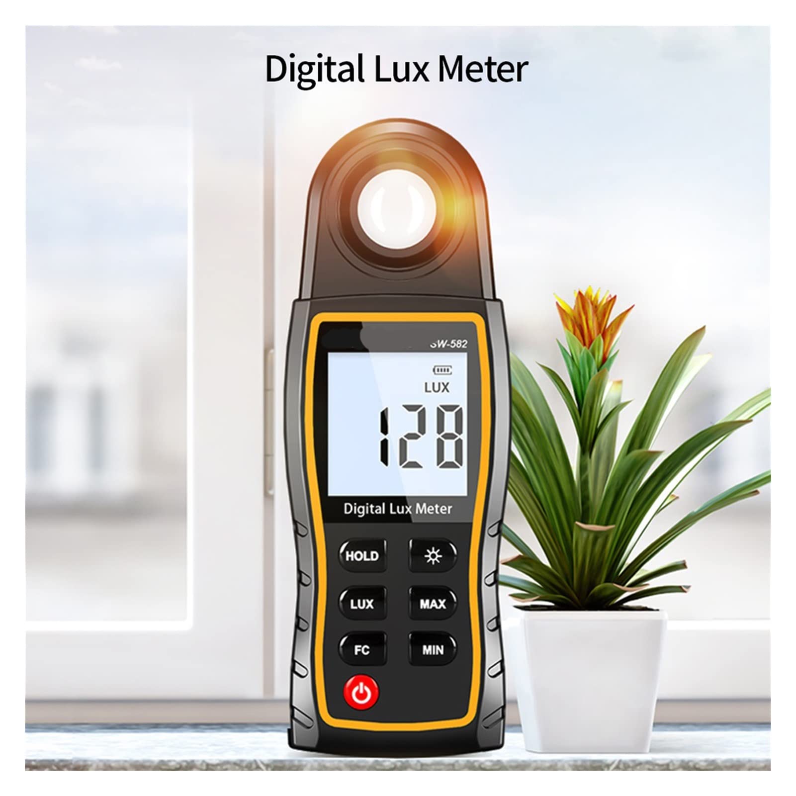 Medidor de luz, Espectrómetro de medidor de luz Digital LCD MEDIDOR DE LUZ MEDIDOR DE LUZ DE Rango AUTOMÁTICO Pantalla Fotómetro 0-199,900