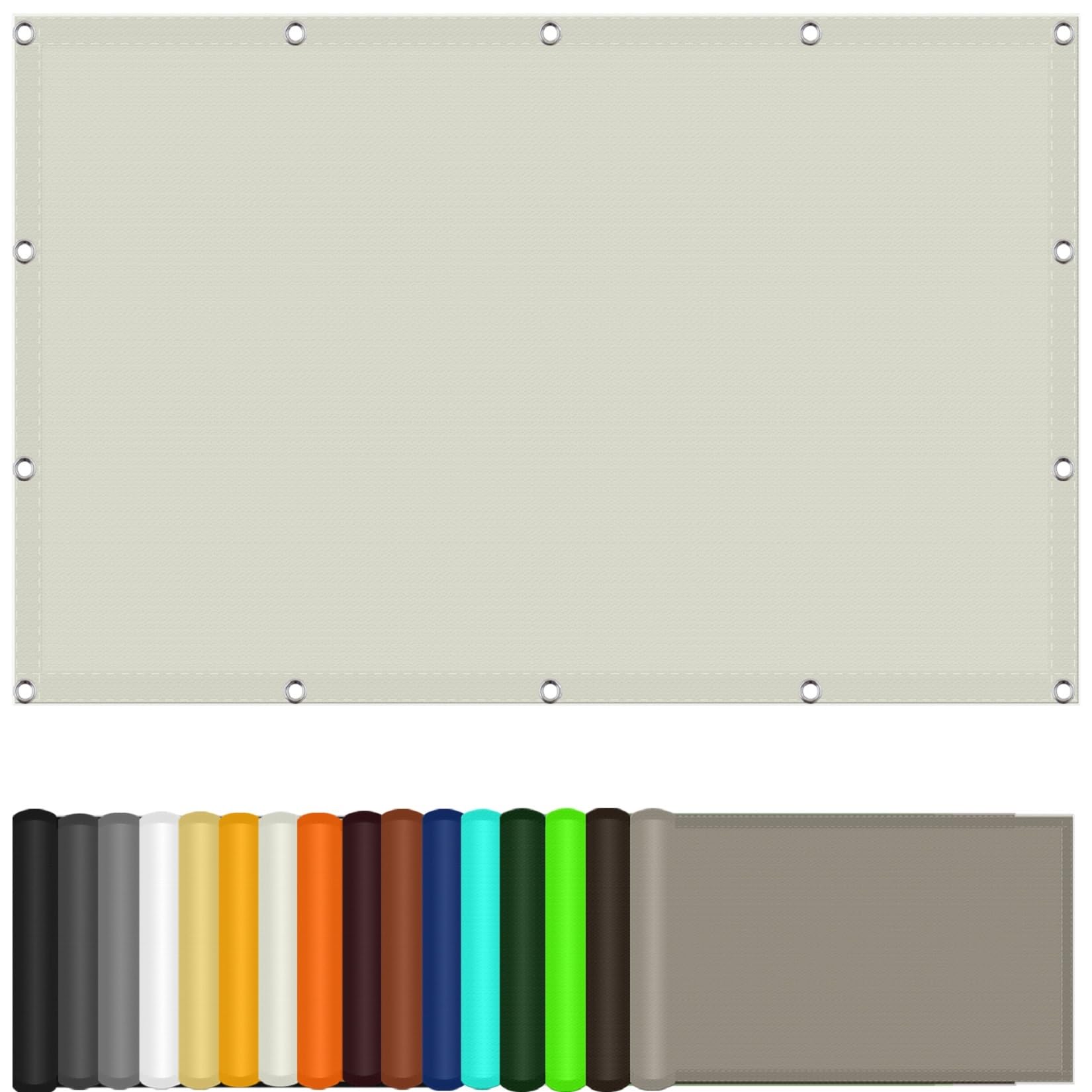 KLGFBDC Square Sun Shade Sail 2.2 x 3.4 mDurable WeatherResistant Outdoor Canopy with Grommets for Patio Balcony Garden Party ActivitiesCream Color