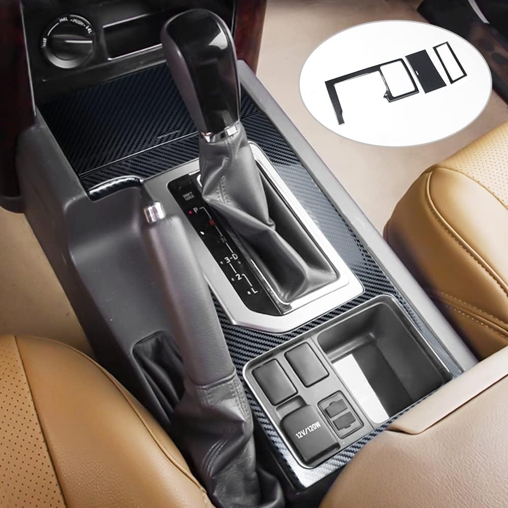 For Toyota Land Cruiser Prado 150 2010-2017 Interior Decorative Modification Accessories Central Gearbox Panel Lc150 Fj150 (fiber pattern【A】 Style)