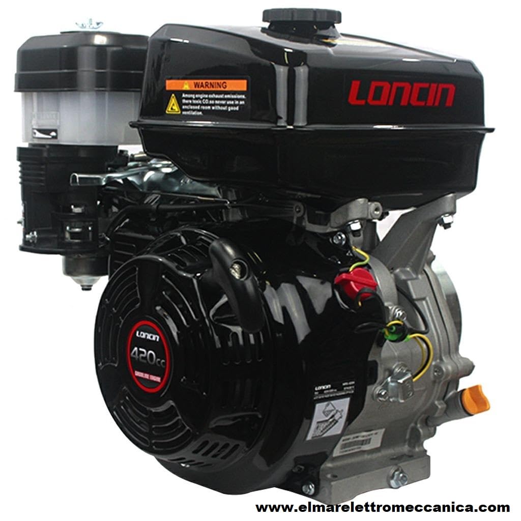 Generico 14 HP LONCIN G420 FL Motore Benzina Albero 4 Tempi Conico 23 Mm