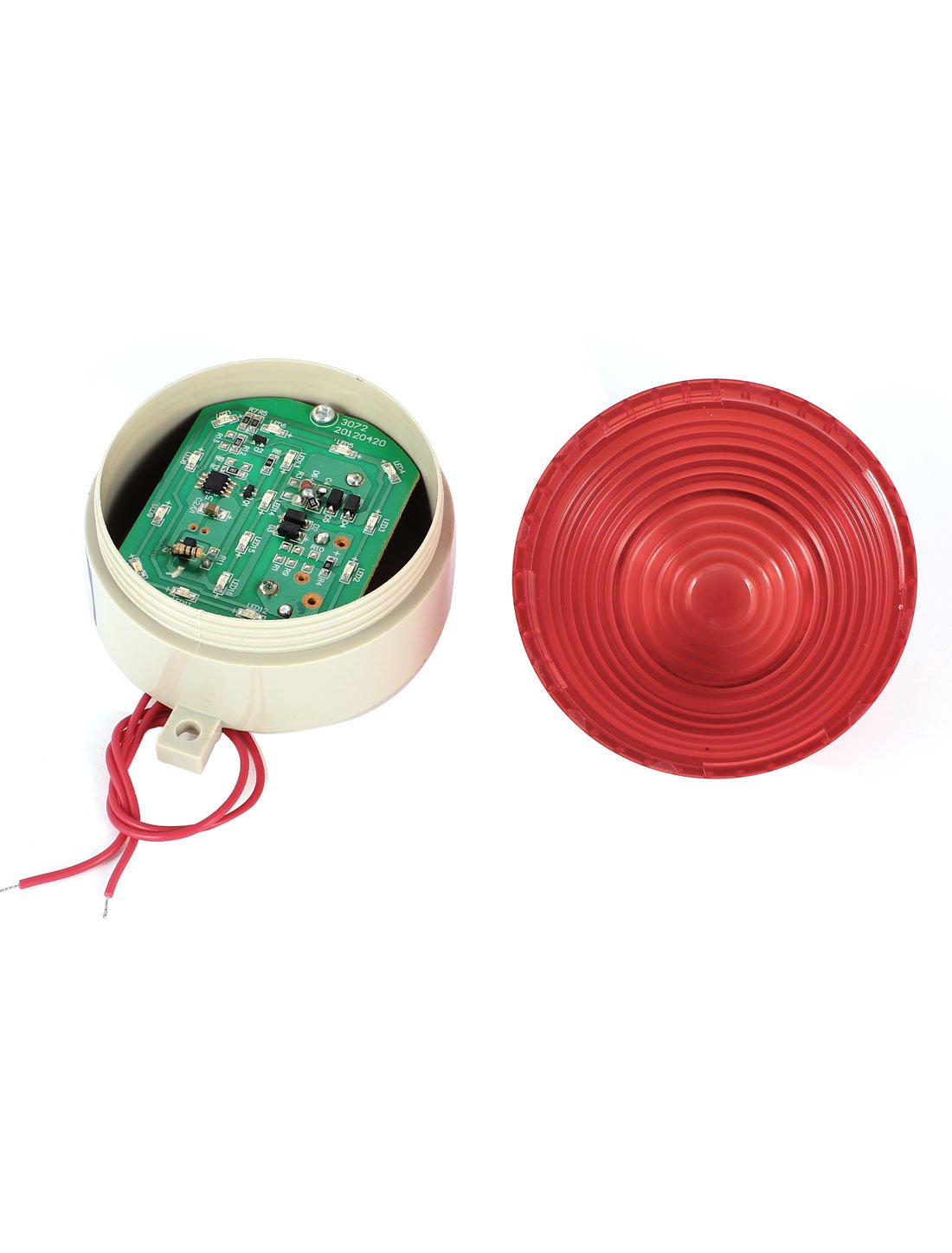 sourcing map Industriel AC 220V Rouge LED Avertissement Clignotant Signal Ampoule Lampe Tour N-3072