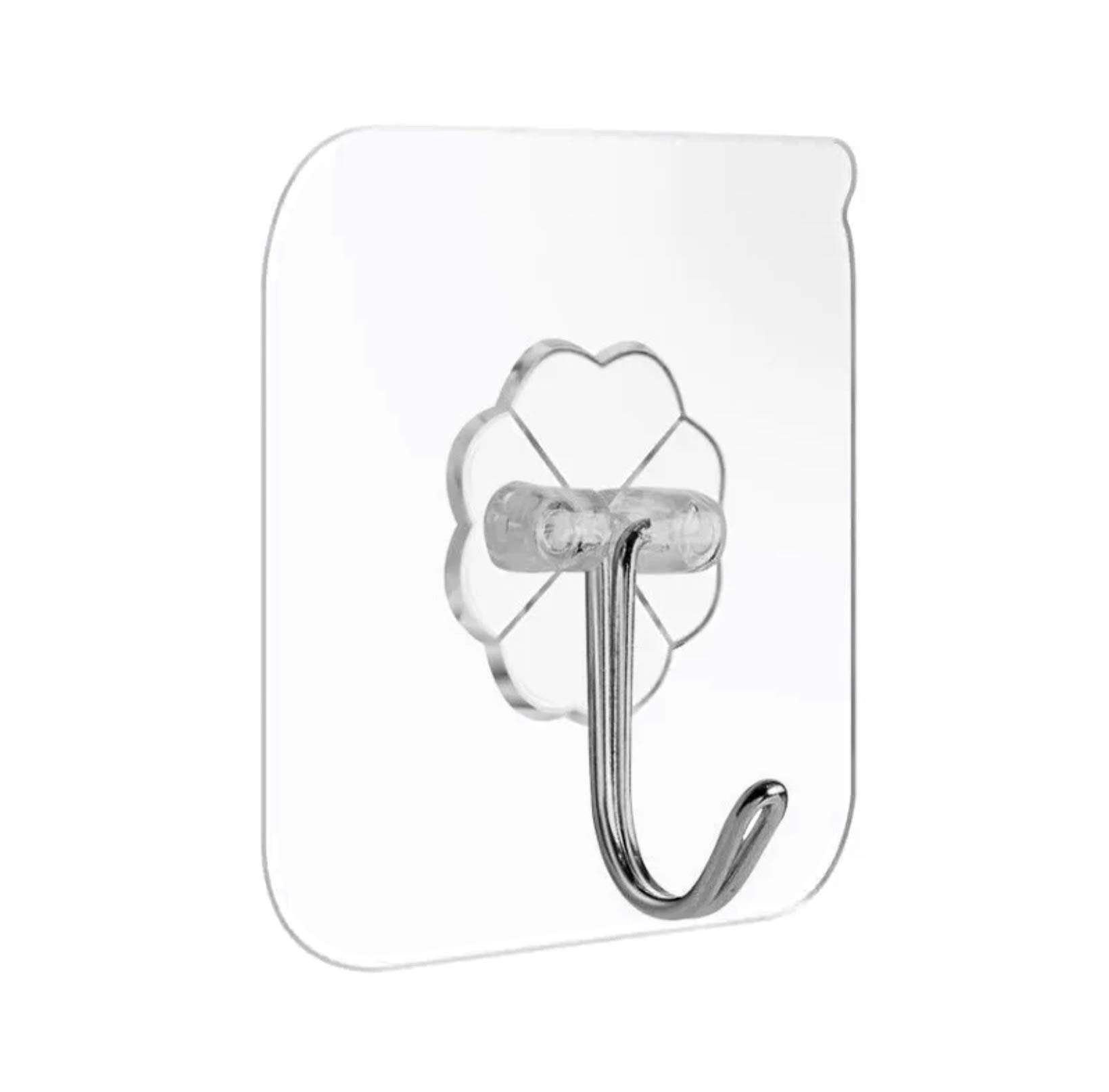 20 ganci magici autoadesivi rimovibili, ganci adesivi trasparenti senza fori, ganci da parete mobili per cucina, bagno, soggiorno max. 8 kg (forma