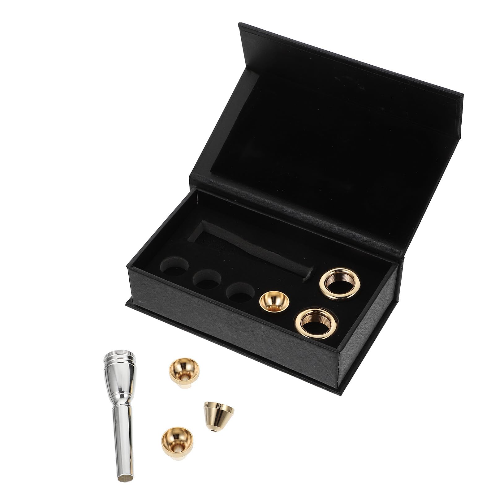 Toddmomy Set de 7 Embouchures pour Trompette en Laiton, Facile à Transporter Ranger, Accessoires pour Pratique en Famille et Groupes de Musique