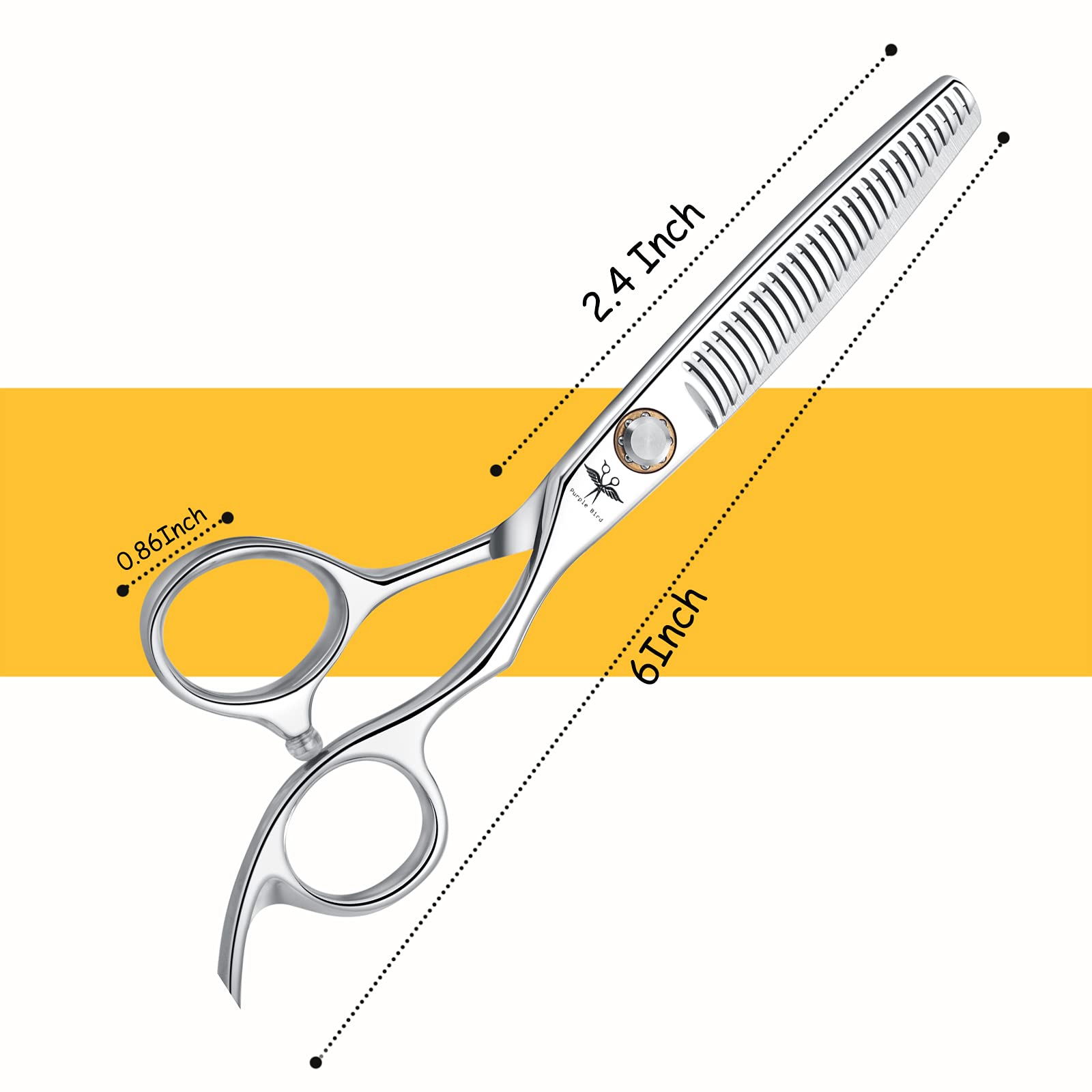 Ciseaux Coiffure Ddébutant Ciseaux Cheveux Professionnel Ciseaux Desepaississant Effileur Cheveux Taille 6 Pouces d'argent Acier Inoxydable Japonais 440c pour Coiffeur Etudiant Bébé Femme Homme