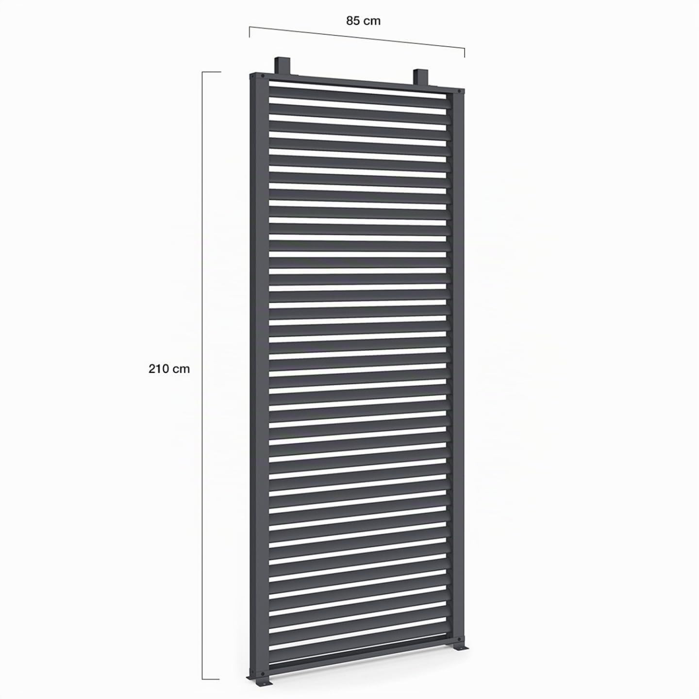 IDMarket - 2er-Set Jalousien für Pergola Pans modulierbar anthrazitgrau