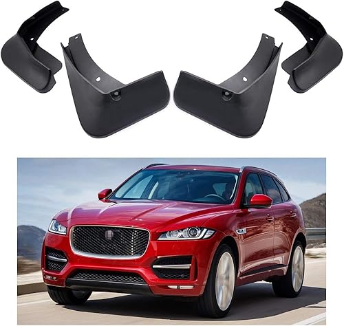 Guardabarros de coche guardabarros para guardabarros de coche, protectores contra salpicaduras compatibles con Jaguar F-Pace 2017-2024 (sin modelos