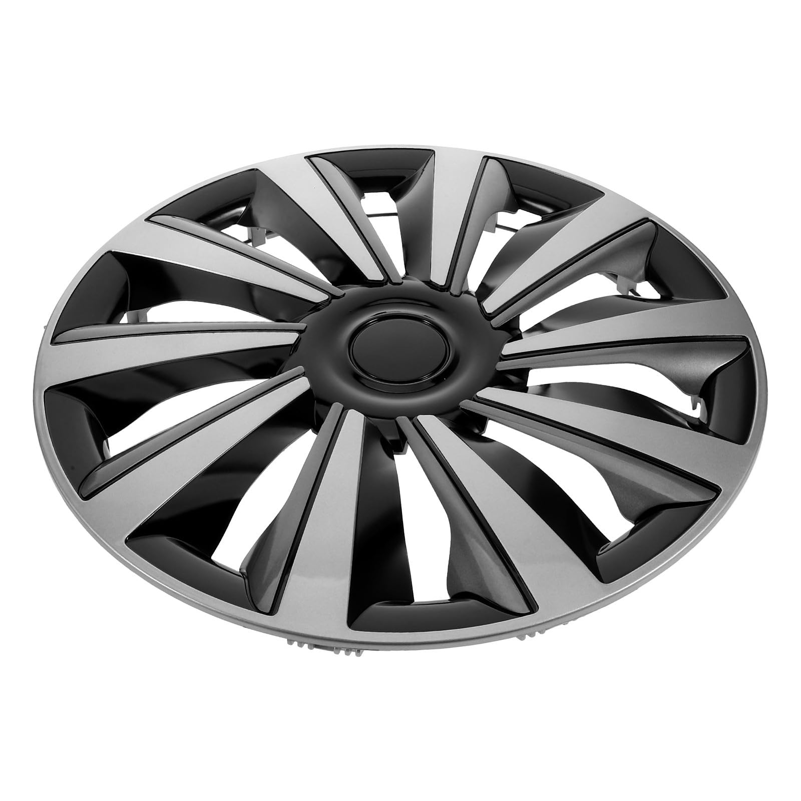 FOMIYES Enjoliveur de Roue 15 Pouces Gris Argenté Cache-Moyeux en Polypropylène Solide Kit de Protection D’Entretien pour Jantes de Voiture Protection Fiable Les Dommages et Usage
