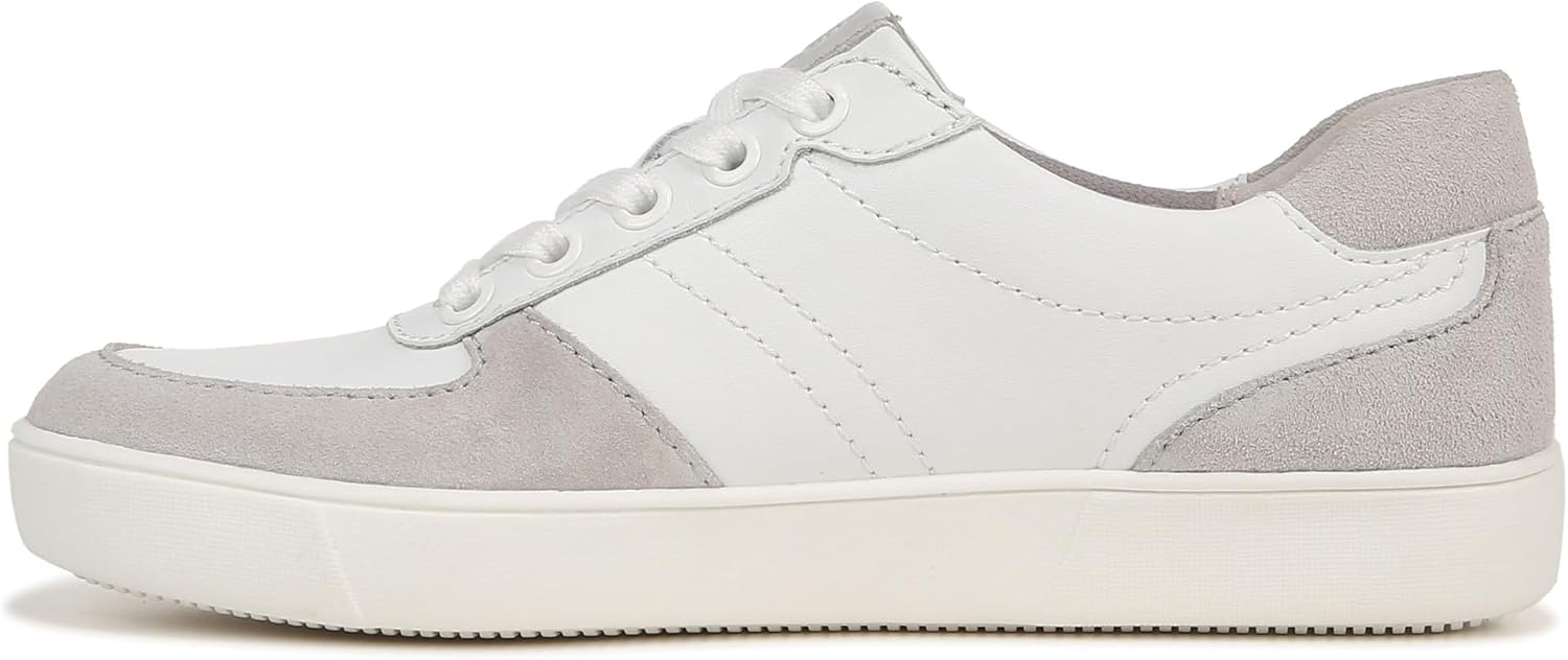 Naturalizer Womens Murphy Lace Up Fashion Sneaker Urban Mist Grey Leather 6.5 W