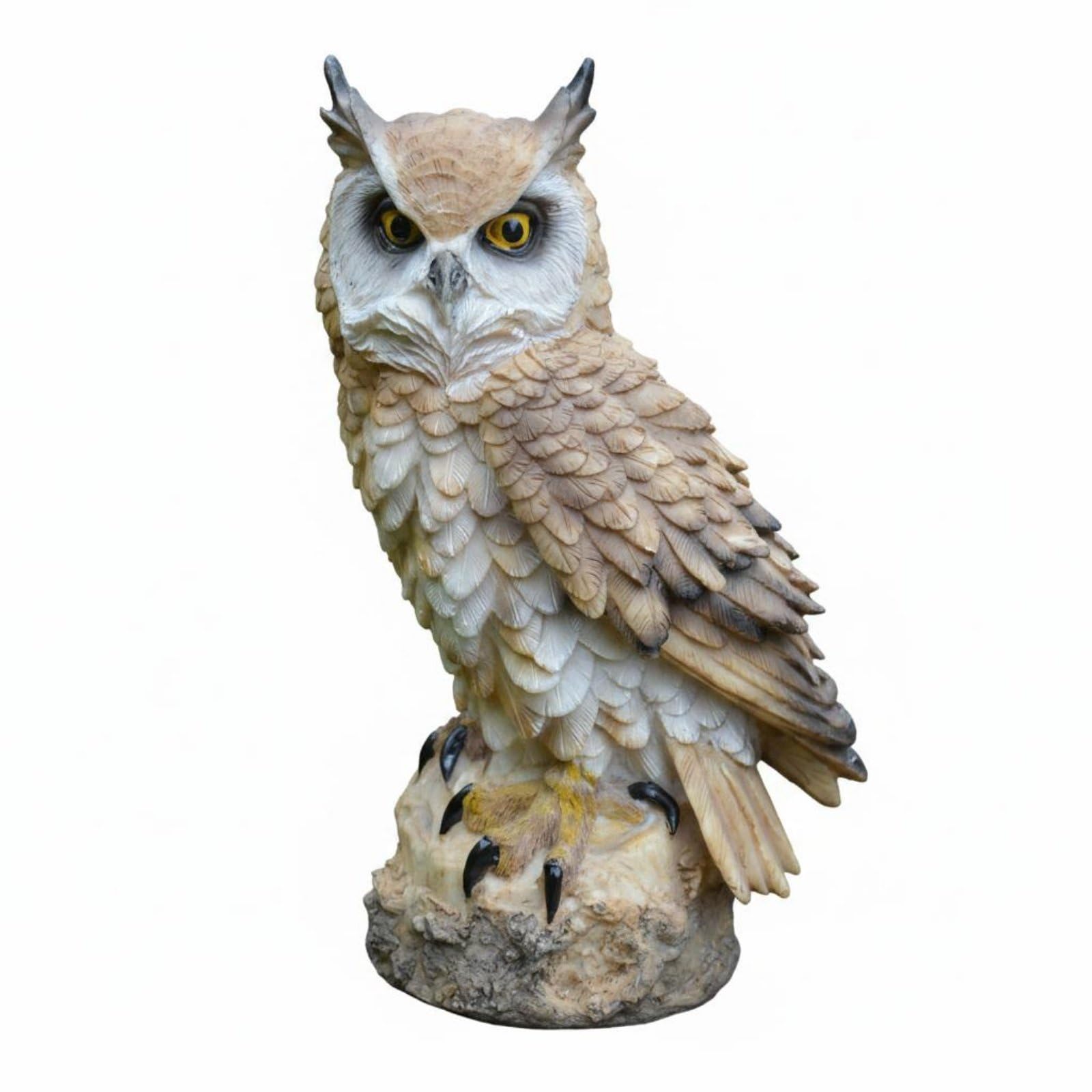 Figurine résine chouette finie à la main ornement luxe