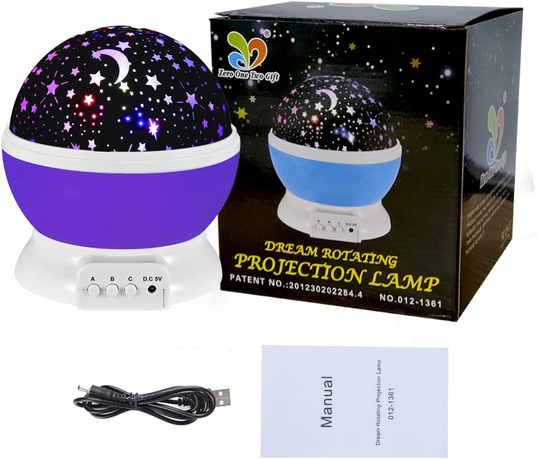 Star Projector Night Light Kids - Starry Night Lights Lamp for Bedroom Room Gifts for 3-12 Year Old Girls Boys Baby Toys Age 4 5 6 7 8-12 Christmas Birthday Gift Age 4-10 Purple