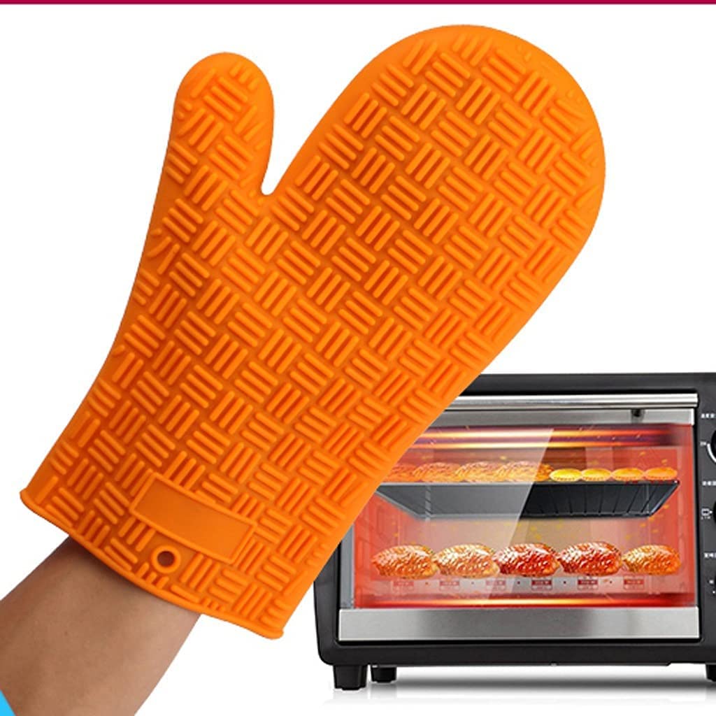 Gant Four Maniques Cuisine Gants en Silicone Épais Imperméables Résistants À La Chaleur pour Four À Vapeur, Four À Micro-Ondes, Gants D'isolation Thermique, 2 Pièces Gant Cuisine