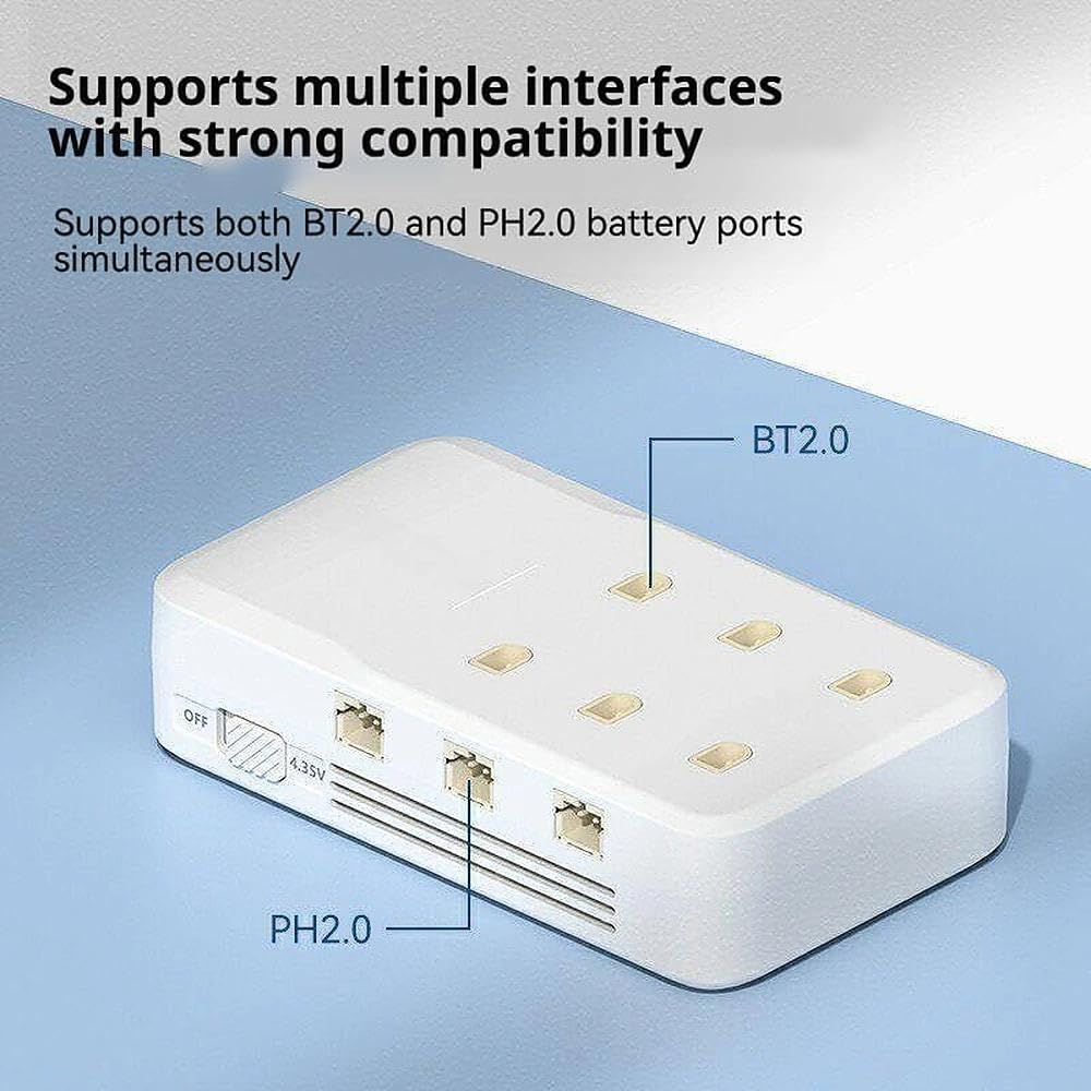 Chargeur de batterie 6 ports 1S compatible avec les drones BETAFPV, pour prise en charge du port PH2.0/BT2.0, charge rapide et gestion de la batterie