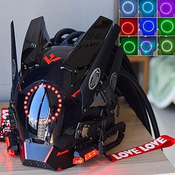 Amazon.co.jp: [TUKRKRS] サイバーパンクマスクヘルメット