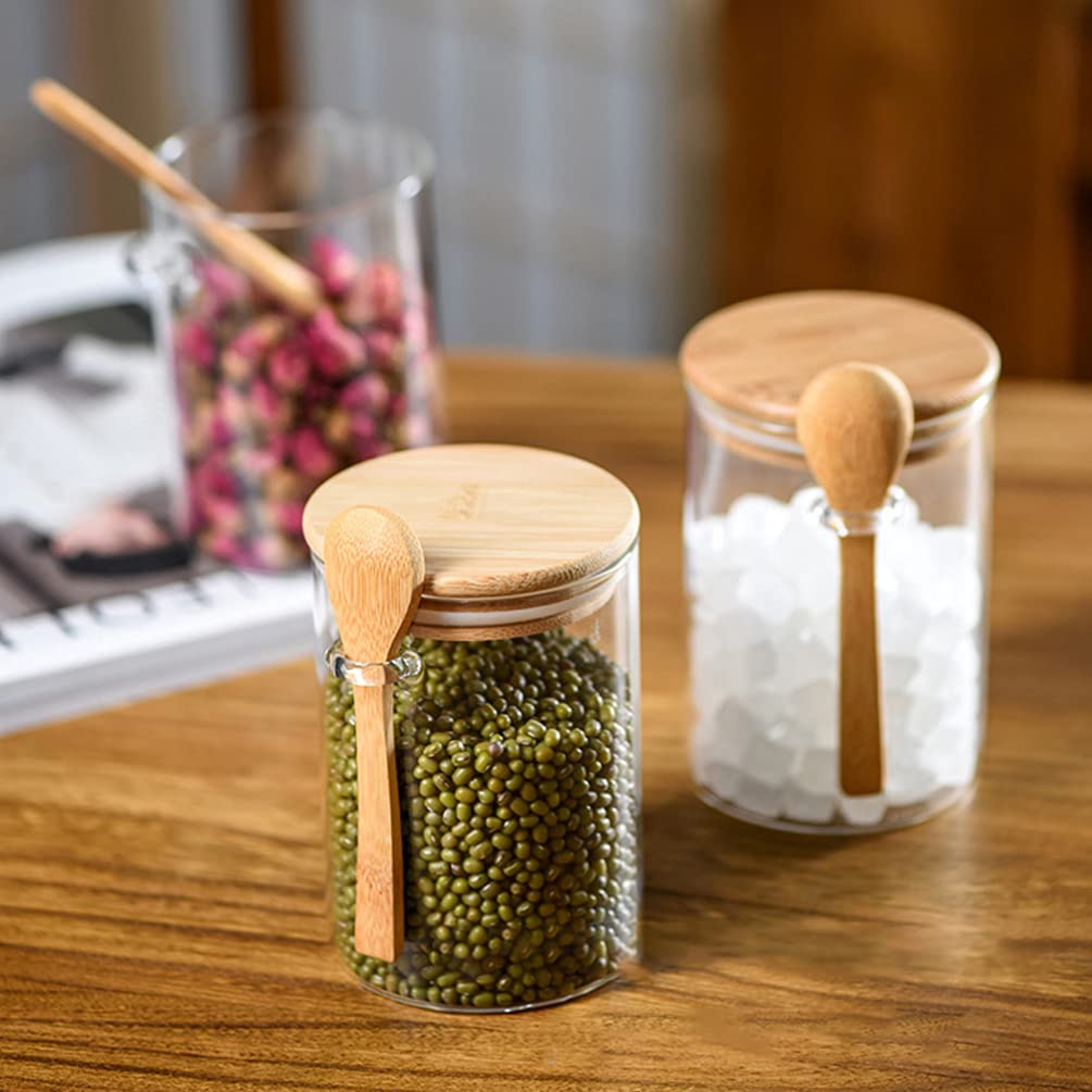 Spice ガラスキャニスター 木製蓋付き